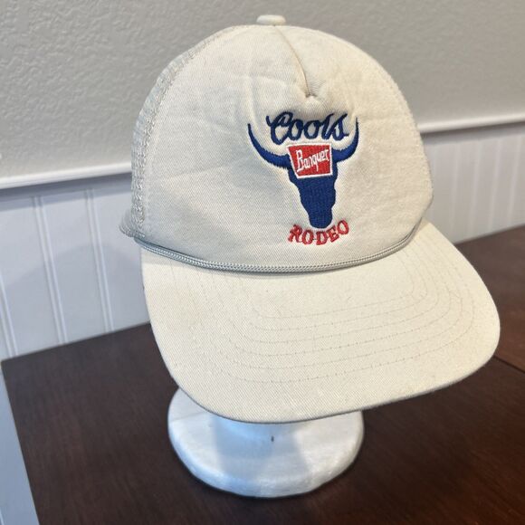 Coors RODEO Beer Banquet White Hat Cap Snapback Rope Promotional - Picture 4 of 13
